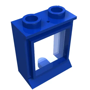 Window 1 x 2 x 2 Classic, Extended Lip, Hollow Studs [with Glass]