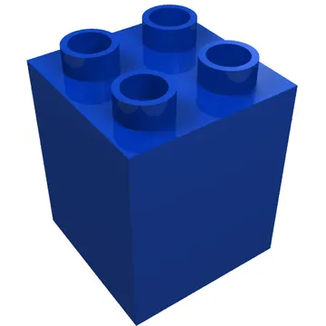 Duplo Brick 2 x 2 x 2 with Green Girder Print