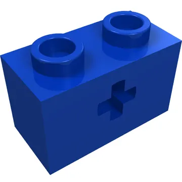 Technic Brick 1 x 2 with Axle Hole Type 1 [+ Opening] and Bottom Pin