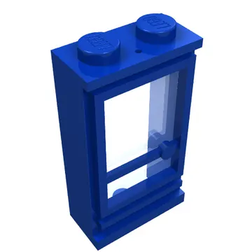 Door 1 x 2 x 3 Left with Solid Studs, Fixed Glass