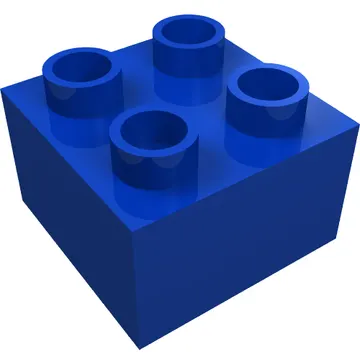 Duplo Brick 2 x 2 with Red '2' Print