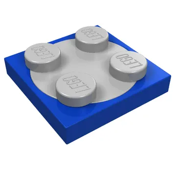 Turntable 2 x 2 Plate with Light Gray Top (3680 / 3679)