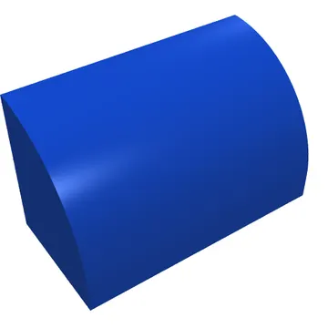 Brick Curved 1 x 2 x 1 No Studs with White Stripe Print