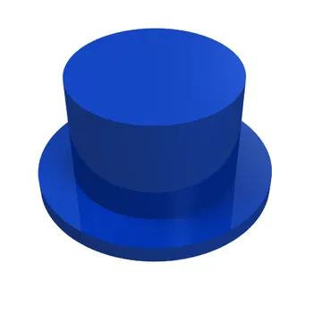 Top Hat with Tattered Hole and Scratches Print