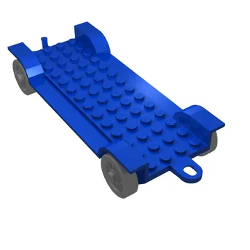 Fabuland, Vehicle Base, Car Chassis 14 x 6.5 with Tow-Hook and Light-Gray Wheels