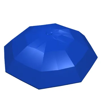 Fabuland, Equipment Umbrella Top with No Bottom Flaps, 6 x 6 [No Top Stud]