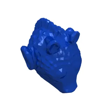 Minifig Head Special, Rodian with Light Green Patches and Dark Blue Eyes Print (Wald)