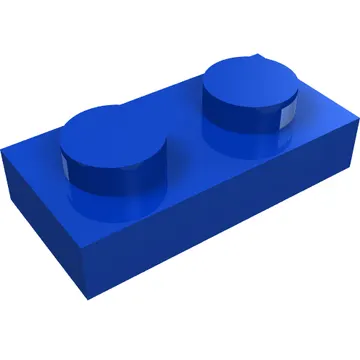 Plate 1 x 2 with Electric Contacts