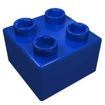 Quatro Brick 2 x 2 with Smile Print