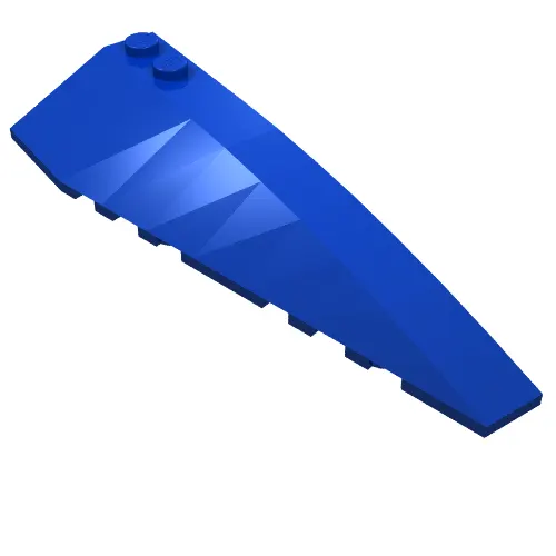 Wedge 10 x 3 Right with Blue Lightning, Black Rivets and Vent Pattern (Sticker) - Set 70724