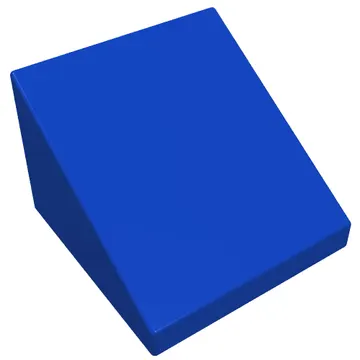 Brick Sloped 30° 1 x 1 x 2/3 (Cheese Slope) with White 'W' on Blue Background print