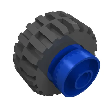 Wheel 18 x 14 with Pin Hole, Fake Bolts and Shallow Spokes With Black Tyre, Pin with Axle