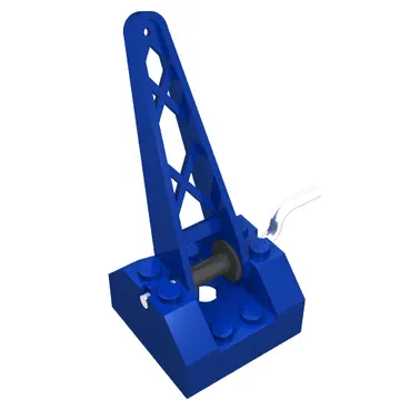 Winch 4 x 4 x 2 with Sloped Top with Black Drum [Complete Assembly]