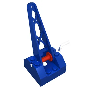 Winch 4 x 4 x 2 with Sloped Top with Red Drum [Complete Assembly]