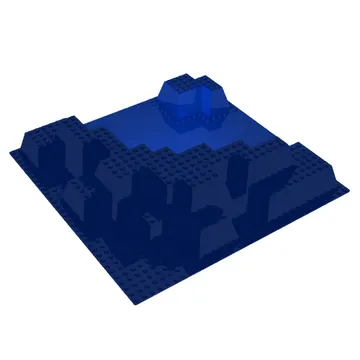 Baseplate Raised 32 x 32 Canyon with Blue and Yellow Stream Print