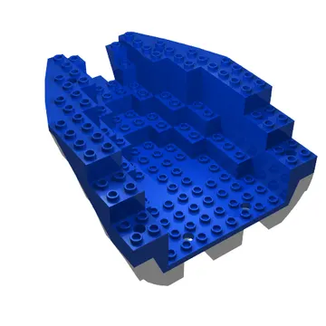 Boat Hull Section, Small Stern 14 x 12 x 5 1/3 with Green Top [Complete Assembly]