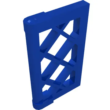 Window 1 x 2 x 3 Pane Latticed with Thick Corner Tabs