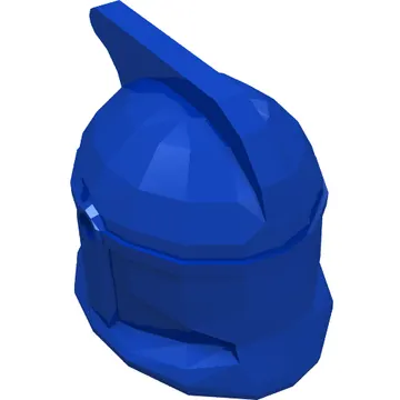 Helmet Clone Trooper Phase 1, with Side Holes, Lieutenant, Dark Azure Markings and Silver Visor Print