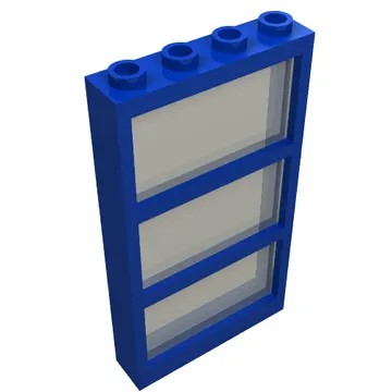 Window 1 x 4 x 6 Frame with 3 Panes, Fixed Glass with Trans-Brown Glass