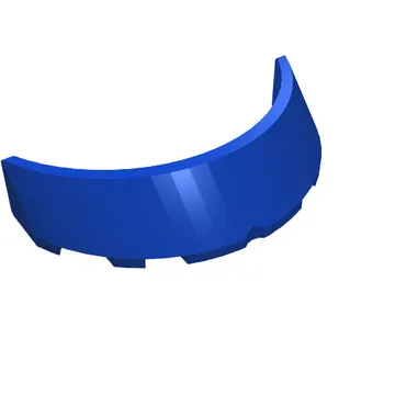 Windscreen 3 x 6 x 1 Curved with 2 Circular Stud Holders in Bottom