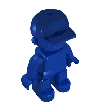Duplo Figure with Cap Red, with Orange Vest over Green Long Sleeve Shirt - Medium Blue Legs