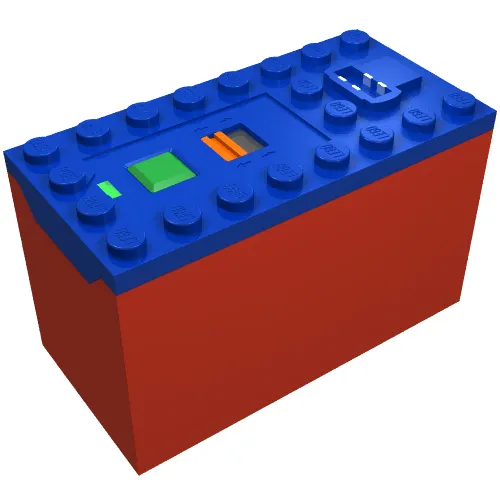 Battery Box, 9V with Red Bottom [6 x AAA]