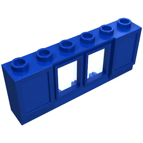 Window 1 x 6 x 2 Classic Shuttered with Short Sill (Complete)