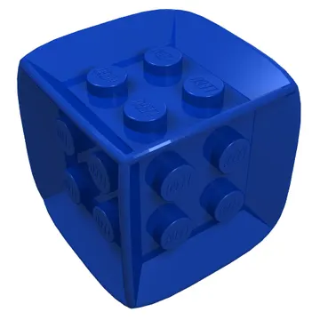 Die - 6 Sided Rubber Frame with Red Centre Studs (Board Games)