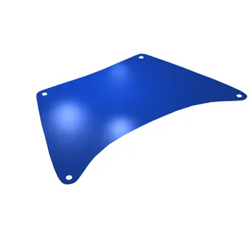 Sail, Rectangle, 27 x 17 with Red Stripes