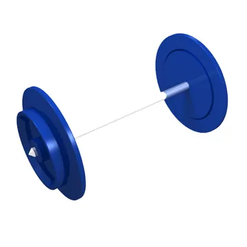 Axle Steel 5 x 112 LDU with Conical Ends with Two Train Wheels 9V
