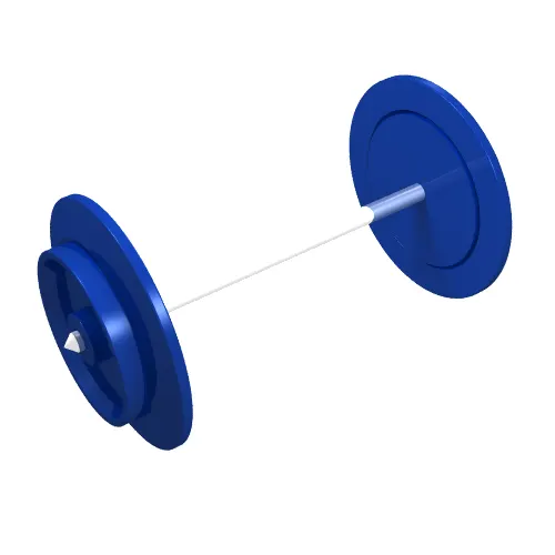Axle Steel 5 x 112 LDU with Conical Ends with Two Train Wheels 9V
