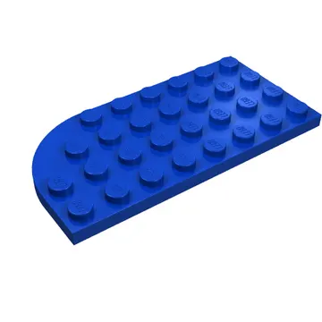 Plate Round Corner Left 4 x 8 with Waffle Bottom