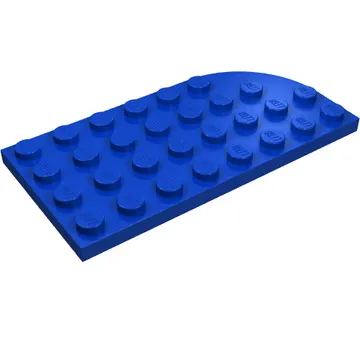 Plate Round Corner Right 4 x 8 with Waffle Bottom