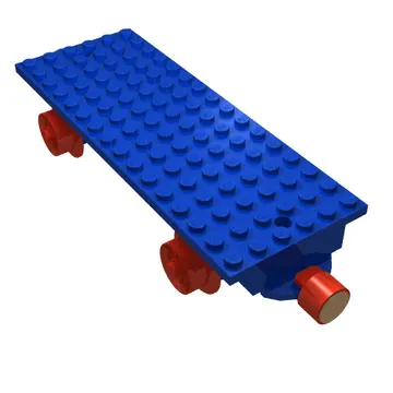 Train Base 6 x 16 Type I with Wheels and Red and Blue Magnets