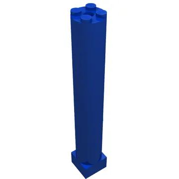 Support 2 x 2 x 11 Solid Pillar with Marbled Aqua Top Pattern