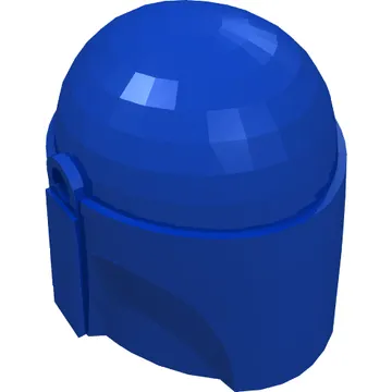 Helmet Mandalorian with Holes and Black Visor, Dark Bluish Grey Markings, Scratches print