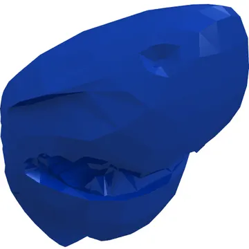 Minifig Head Special, Shark with Fin and Dark Blue Print