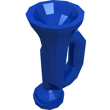 Musical Instrument Horn with Black Bulb Print