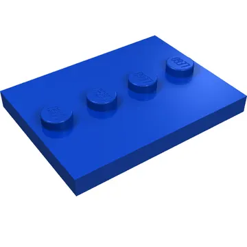 Plate Special 3 x 4 with 1 x 4 Center Studs and Dark Bluish Grey Stone Path print