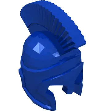 Helmet Spartan Warrior with Dark Red Crest Print