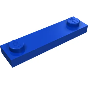 Plate Special 1 x 4 with 2 Studs with Solid Black Print