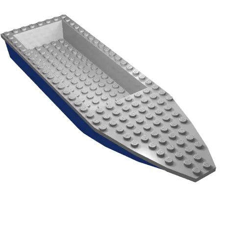 Boat 28 x 8 with White Deck [Complete Assembly]