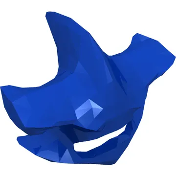 Mask Hammerhead Shark with Eyes and Light Bluish Gray Lines Print