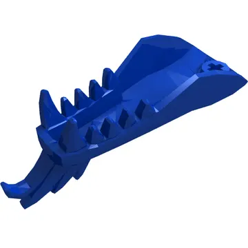 Creature Body Part, Dragon Head Lower Jaw with White Teeth and Orange Spines Print