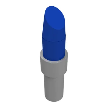 Lipstick with Light Bluish Gray Handle