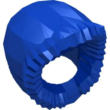 Hood Fur-lined, Short with Blue Hood Pattern