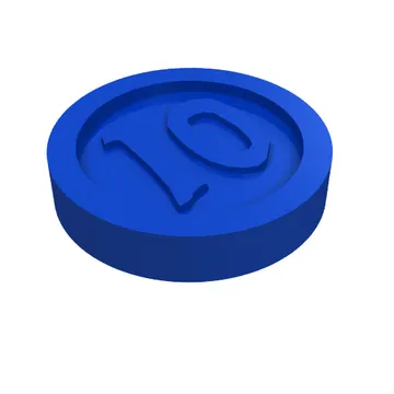 Money / Coin with "10" Gothic Type