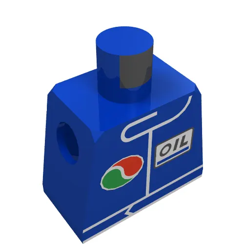 Minifig Torso with Octan "OIL" Badge Print