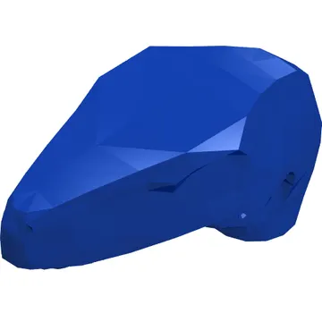 Animal Body Part, Dinosaur, Raptor Head with Yellow Eyes, Blue Stripes