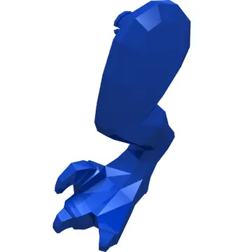Animal Body Part, Dinosaur, Raptor Leg, Left, with Pin, Black Claws, Blue Stripes